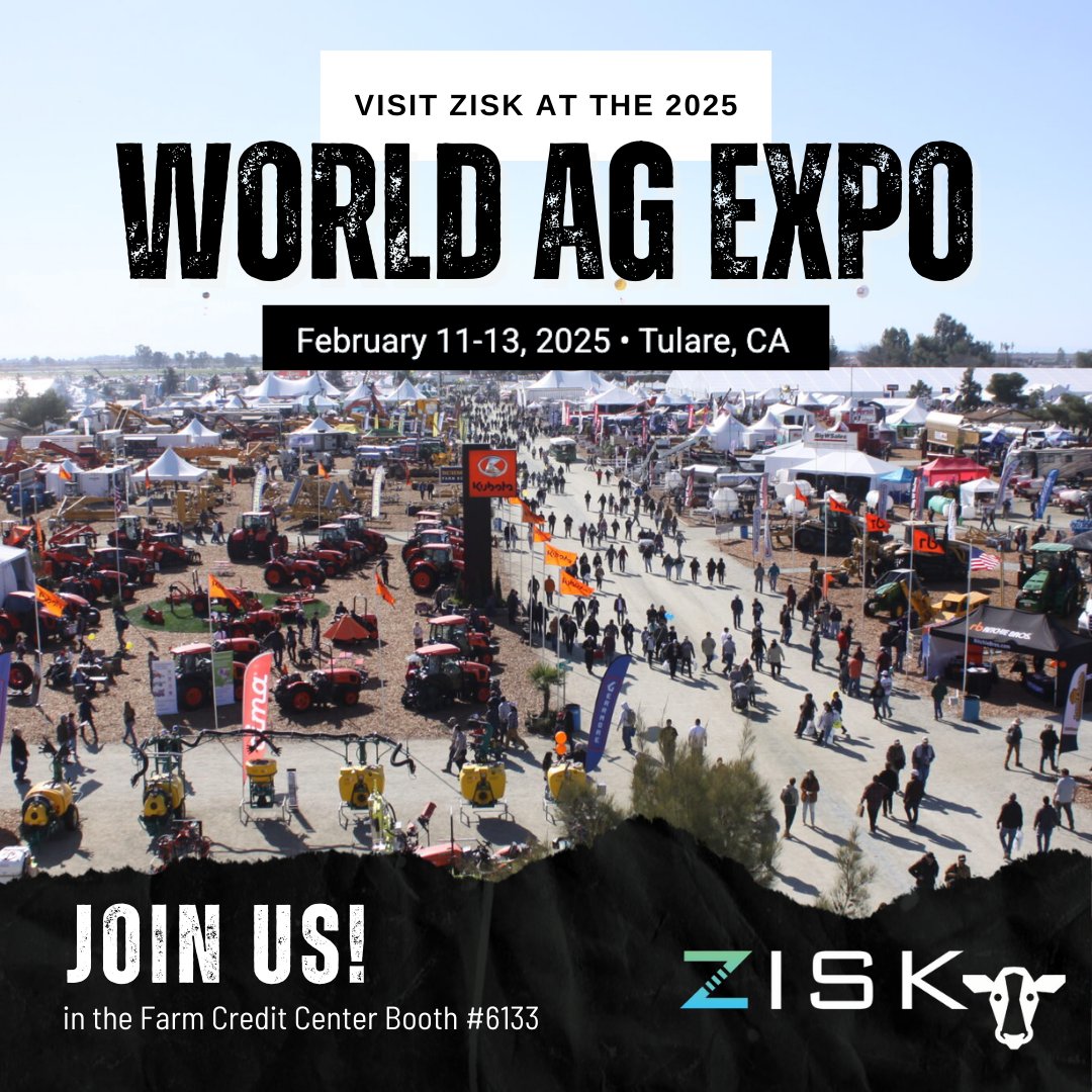 Exciting news! 🚜 We'll be at the World Ag Expo 2025 in Tulare, CA, in February ! 🎉
Swing by the Farm Credit Center, booth #6133, to meet our team and discover all the amazing things Zisk has to offer. We can’t wait to see you there! 

#WorldAgExpo #Zisk