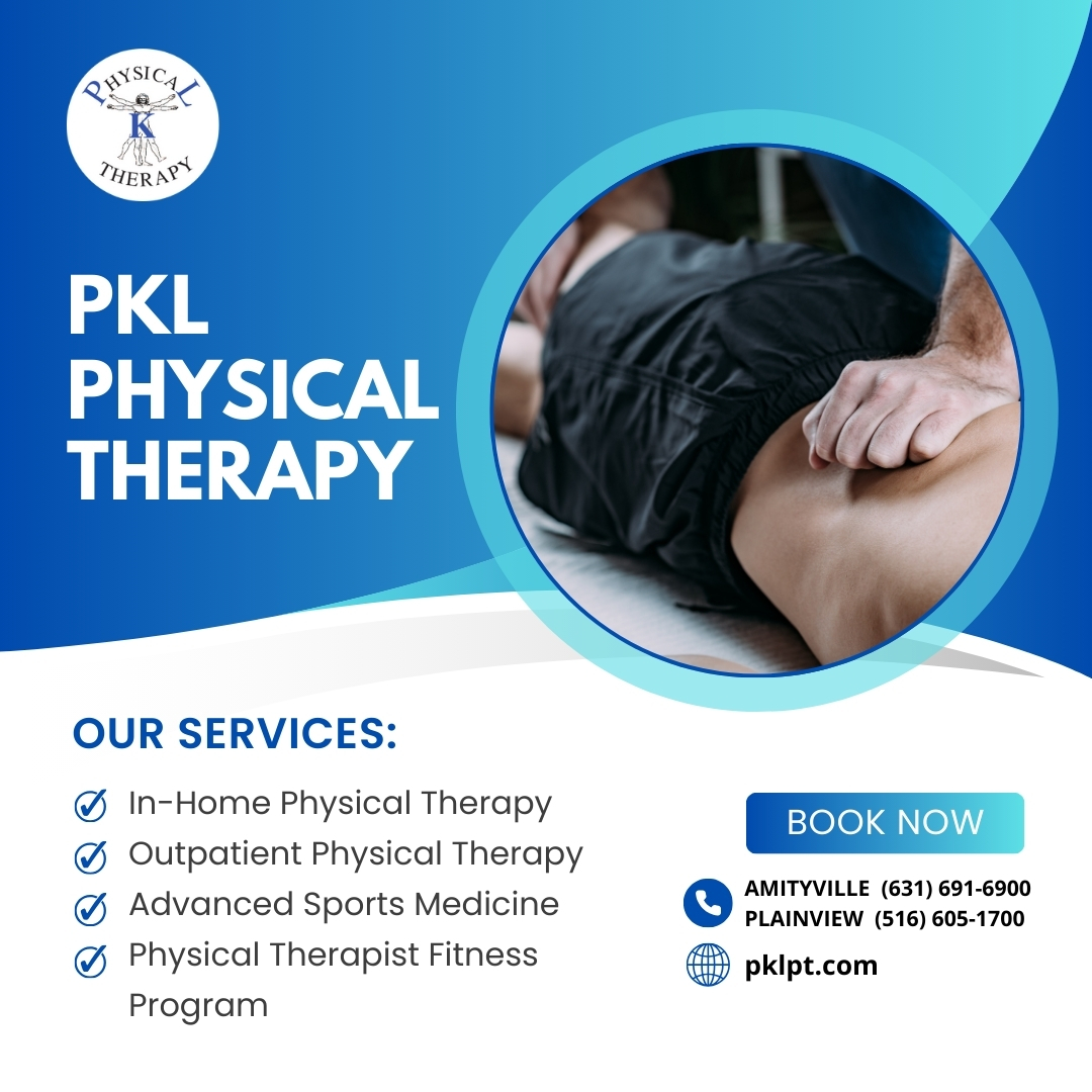 PklPTherapy's tweet photo. We provide personalized care to help you recover, prevent injury, and stay strong. Choose PKL for your wellness journey! Book your appointment today, call us at: 
📞 AMITYVILLE: (631) 691-6900 
📞PLAINVIEW: (516) 605-1700 
Website: https://t.co/Zk6urDSvnK 
#physicaltherapy #dpt https://t.co/DOu91fF9V7
