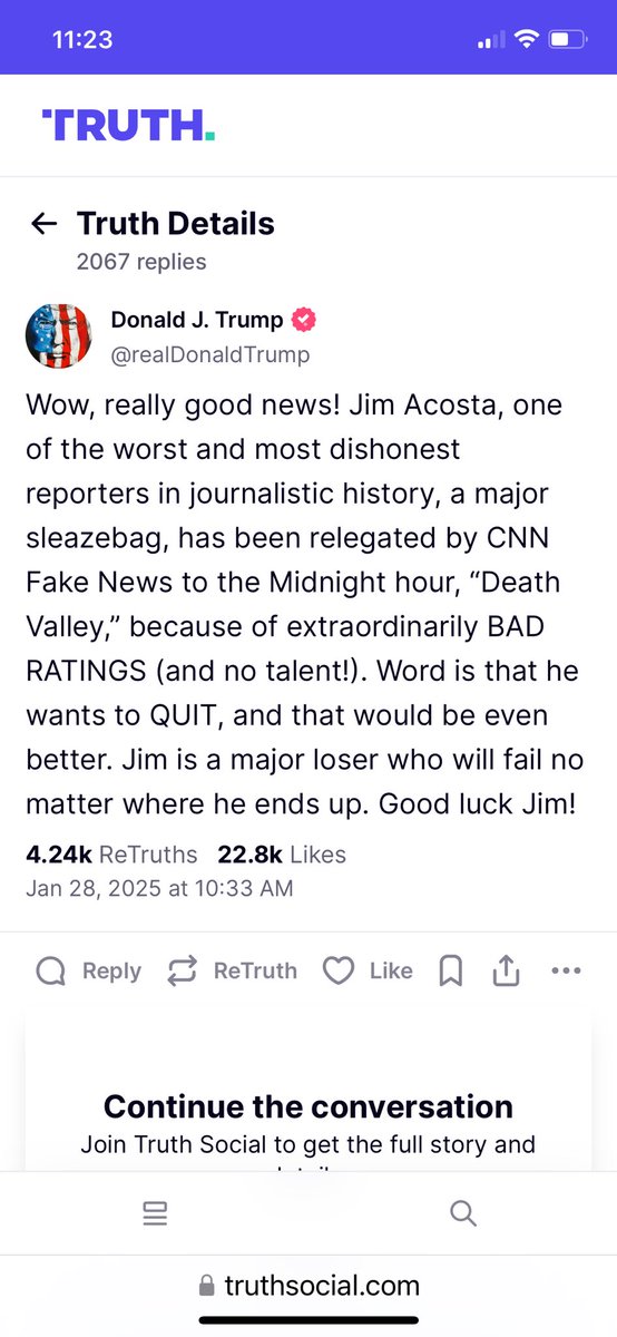 Acosta's tweet image. Looks like somebody has ADS: Acosta Derangement Syndrome.