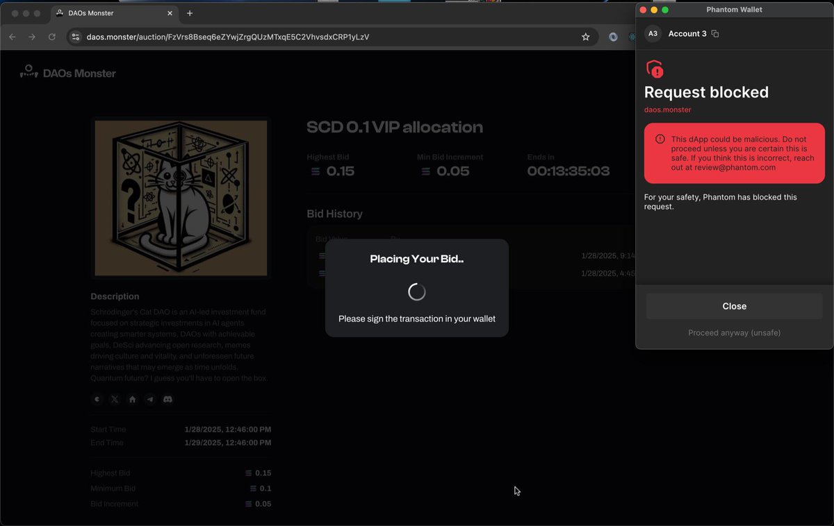 Dylan K (@mightydylank) on Twitter photo 🚨 Solana Devs, We Have a Problem 🚨
1/ Just deployed a new Solana program (equivalent to a smart contract) for <a href="/DAOsMonster/">DAOs Monster</a>, a marketplace where users can bid on DAO fundraising allocations. But guess what? Users trying to bid on daos.monster are getting BLOCKED by 🚨 Solana Devs, We Have a Problem 🚨
1/ Just deployed a new Solana program (equivalent to a smart contract) for <a href="/DAOsMonster/">DAOs Monster</a>, a marketplace where users can bid on DAO fundraising allocations. But guess what? Users trying to bid on daos.monster are getting BLOCKED by