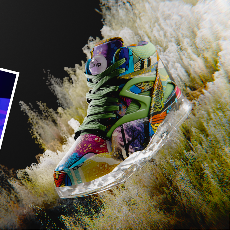 ReebokImpact's tweet photo. Here are our top three tips to consider when you're selecting an image to transform into a sneaker:
🌈 Pick a photo that showcases a prominent color
✨ Make sure you use a photo with high-contrast elements
♻️ Look for images with eye-catching patterns
Can you guess the pic that inspired this digital kick? Drop an emoji to let us know. 👇 #CreateYourImpact #ReebokImpact