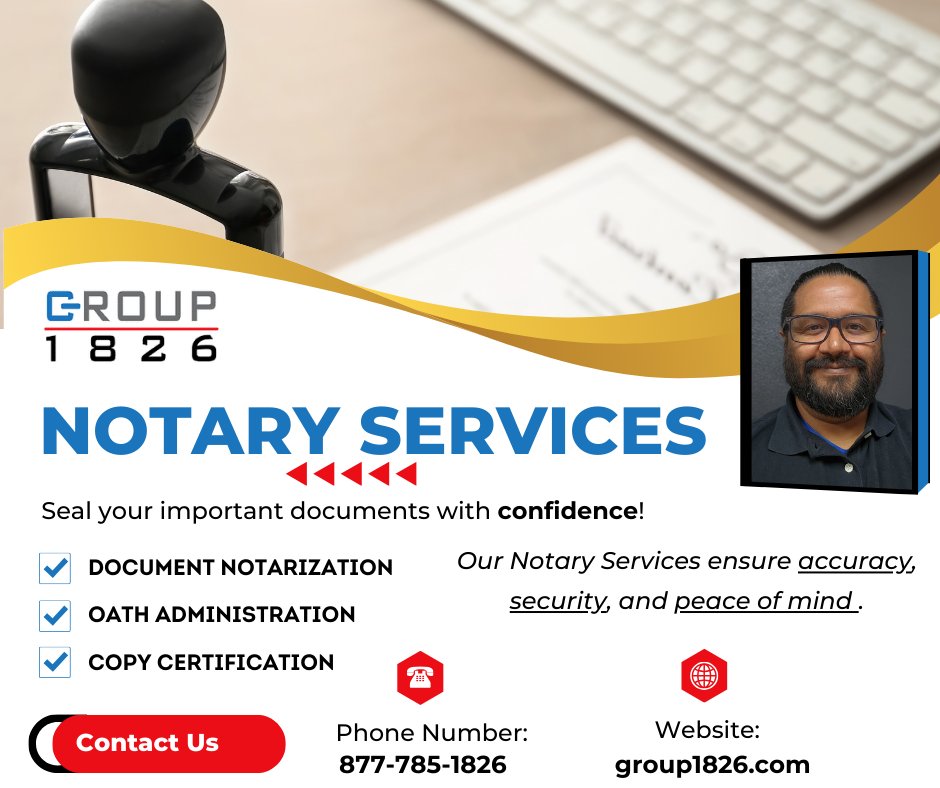 Our Odessa location now offers notary services! Visit our website to get locations and see our other awesome services to help your business grow! group1826.com