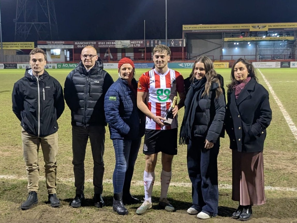 Altrincham FC (@altrinchamfc) on Twitter photo A huge thank you to our match sponsor this evening, 𝙈𝙘𝘼𝙪𝙡𝙞𝙛𝙛𝙚 𝙂𝙧𝙤𝙪𝙥 - 1,038 fans enjoying 🆓 National League Cup football once again at the <a href="/JDavidsonScrap/">J. Davidson</a> Stadium 😍
They chose as the <a href="/HarveyNichols/">Harvey Nichols</a> MOTM <a href="/Lucas10Weaver/">Lucas Weaver</a> 👏👏👏👏
#YourTownYourClub A huge thank you to our match sponsor this evening, 𝙈𝙘𝘼𝙪𝙡𝙞𝙛𝙛𝙚 𝙂𝙧𝙤𝙪𝙥 - 1,038 fans enjoying 🆓 National League Cup football once again at the <a href="/JDavidsonScrap/">J. Davidson</a> Stadium 😍
They chose as the <a href="/HarveyNichols/">Harvey Nichols</a> MOTM <a href="/Lucas10Weaver/">Lucas Weaver</a> 👏👏👏👏
#YourTownYourClub