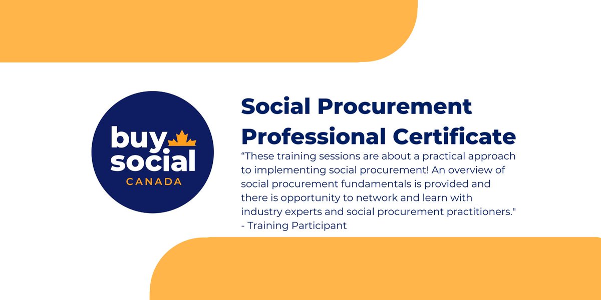 Just one week left until we start the Social Procurement Professional Certificate February 2025 cohort!

This course is designed for purchasers from the public and private sectors. 

Register before February 3 to secure your spot: buff.ly/4gyWh79
