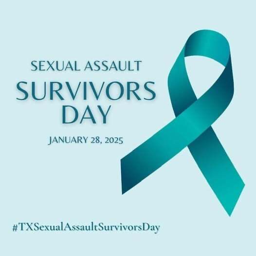 Today, on Sexual Assault Survivors Day, we stand with survivors, honor their strength, and reaffirm our commitment to justice and support. No one should suffer in silence—help is available, and you are not alone. Let’s work together to create a safer Texas for all. #survivorsday