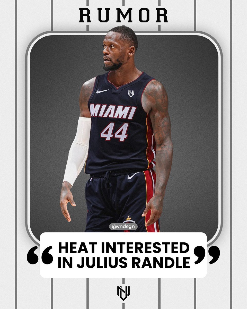 According to NBA insider Ian Begley of #SNY, the #MiamiHeat are interested in acquiring #JuliusRandle from the #MinnesotaTimberwolves. #vndsgn #rumor