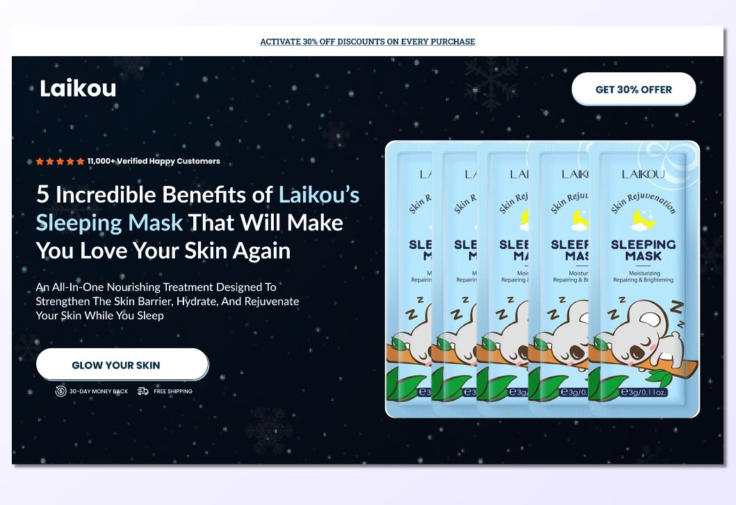 OdemehC83598's tweet image. Desige in @figma , can be develop in @replo, @gempages 

ATF listicle page for  Laikou 

need some aid with landing page design and development for your PDP, listicle, Advertorial or home page?

shoot me a DM

#figmadesigner #replo #gempages #ecommerce #dtcbrands #onlinestore