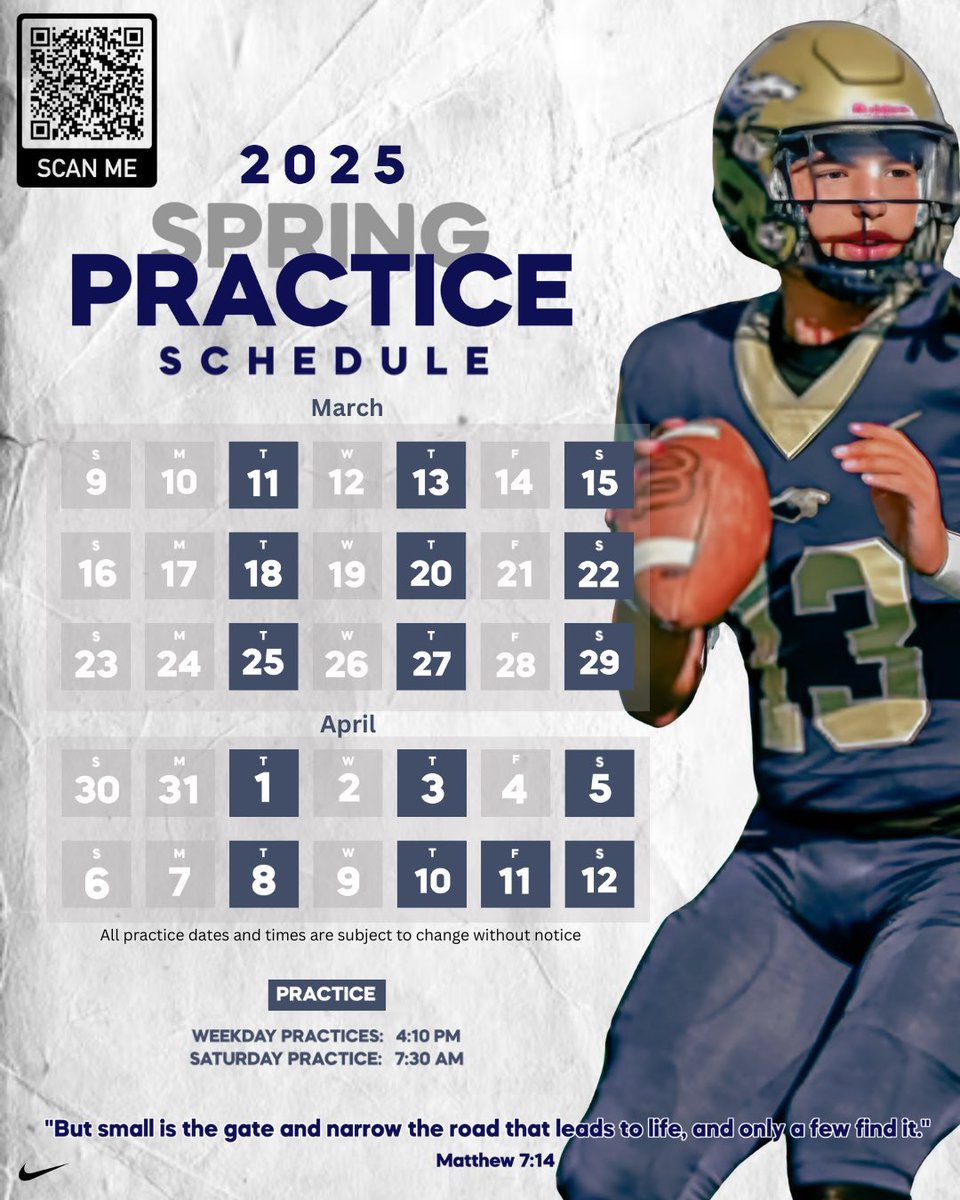 NC Wesleyan Football (@ncwesleyanfb) on Twitter photo 🔊📲☎️‼️🚨🔔
Coaches & NC players we would love for you to come check us out this spring!
Use the QR code and let us know you’re coming out! #MountUp #WonTheState
<a href="/NCFootballNews/">NC Football News</a> 🔊📲☎️‼️🚨🔔
Coaches & NC players we would love for you to come check us out this spring!
Use the QR code and let us know you’re coming out! #MountUp #WonTheState
<a href="/NCFootballNews/">NC Football News</a>