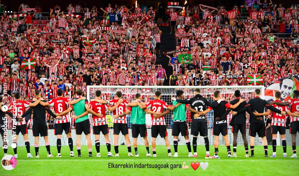 Beñat Prados en Instagram:
"ELKARREKIN indartsuagoak gara"

Más claro, agua.