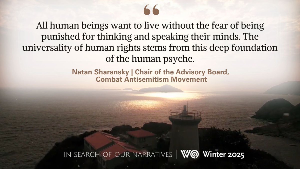 In our Winter 25’ issue noted human rights activist <a href="/natan_sharansky/">Natan Sharansky</a> argues that democratic nations have both a moral and strategic obligation to prioritize human rights as part of foreign policy. Learn more in In Search of Our Narratives
buff.ly/4hrTa1h