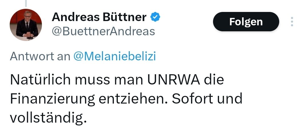 Ehemaliger linker Landtagsabgeordneter und jetziger Antisemitismusbeauftragter fordert Finanzierung der UNRWA zu beenden, die Konsequenz noch mehr Hunger und Leid in Palästina.
Angesichts der größten humanitären Katastrophe der Welt, bedeutet die Forderung tausende Hungertote.
