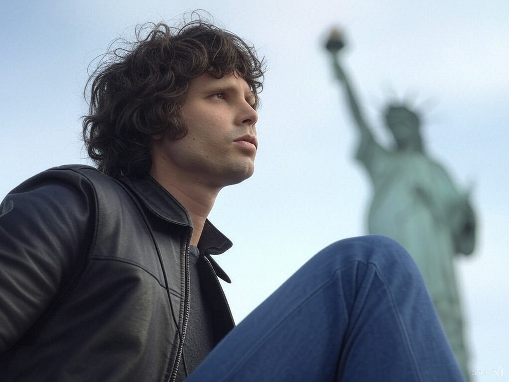 JulioStrigoi77's tweet photo. AI Jim Morrison on Liberty Island
Image by @grok https://t.co/cn5TtaD5dK