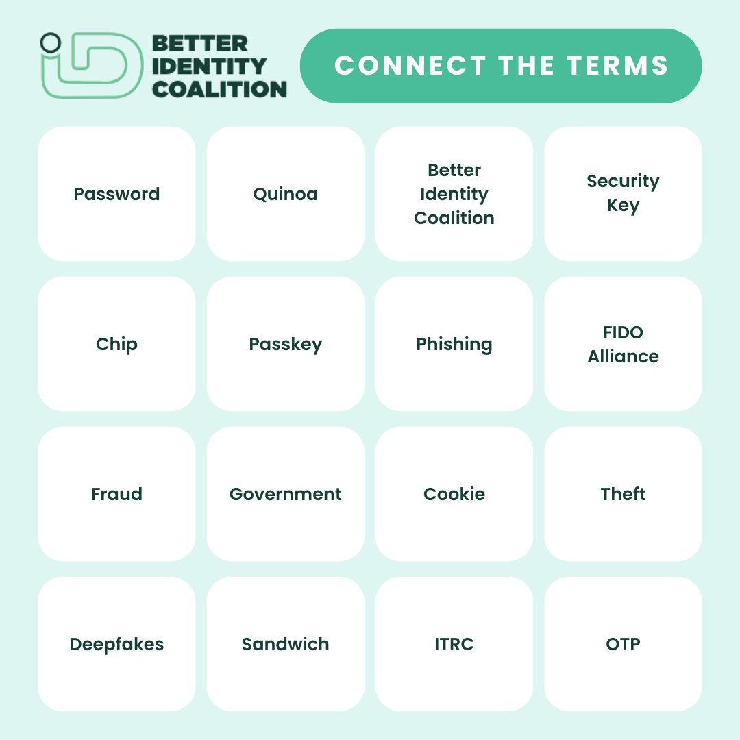 MakeIDbetter's tweet image. And that’s a wrap! Thank you to all of our guest speakers and our audience. If you enjoyed today’s discussions, test your knowledge on all things #BetterID with our latest puzzle! @jgrantindc centerforcybersecuritypolicy.org/insights-and-r…
