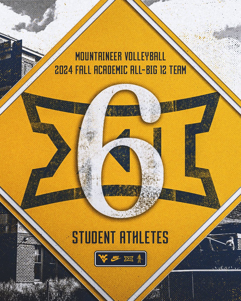 Congratulations to our 6️⃣ 2024 Fall Academic All-Big 12 Team honorees! 📚 

𝙈𝙖𝙙𝙙𝙮, 𝙆𝙧𝙞𝙨𝙩𝙚𝙣, 𝘿𝙚𝙇𝙤, 𝙃𝙖𝙞𝙡𝙚𝙮, 𝙌𝙪𝙞𝙣𝙘𝙚𝙮 𝙖𝙣𝙙 𝘽𝙤𝙙𝙞𝙡𝙮 👏 

#HailWV
