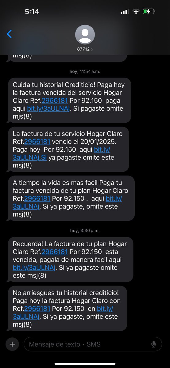 HennyMarquez's tweet photo. Me fui de viaje 4 días , olvidé pagar la factura de @ClaroColombia y me han cobrado y amenazado con reportarme en centrales de riesgo más de 40 veces el día de hoy. Acosadores respeten y ubíquense, hoy cancelo los 4 servicios que tengo con ustedes. https://t.co/SojWHBcxjQ