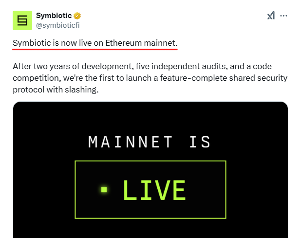 Crypto_Pranjal's tweet photo. Symbiotic is Now Live on Ethereum Mainnet! 🔥

No updates on the TGE or airdrop just yet.

Your funds are now in a pre-deposit vault. Migrate to new vaults to earn more points, as pre-deposit vaults receive fewer points than actively delegated ones.

To migrate, go to Symbiotic > Dashboard > Open your pre-deposit token > Migrate.