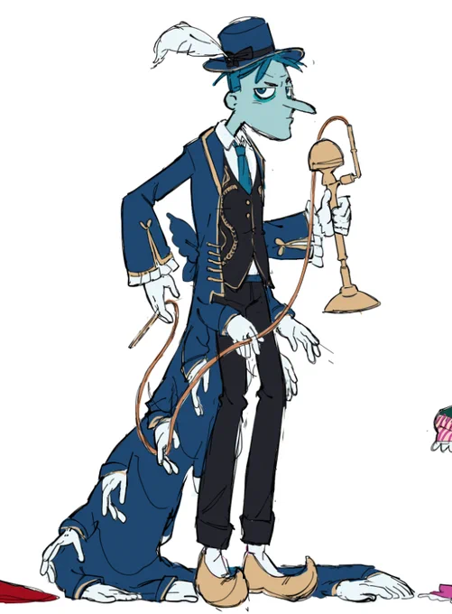 Aside from Doof being Blue his fullbody design has a lot of arms but due to the fact hes busy sitting on a mushroom(+im lazy) it was hard to include. But just know it exists