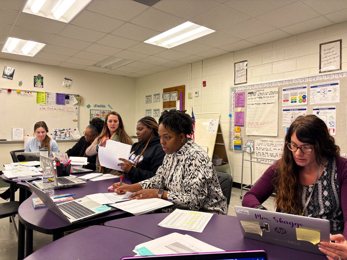 mrsj_cohen's tweet photo. Nothing like devising a plan, collaborating, and watching the plan come to fruition! Getting better, faster! Thankful to the team of ladies helping to get our @HES_HCS AMIRA letters out and supporting our teachers while doing so! #MoreGrowing #MoreLearning #HamptonProud 💜💛🐝 https://t.co/JfK13aAb7x
