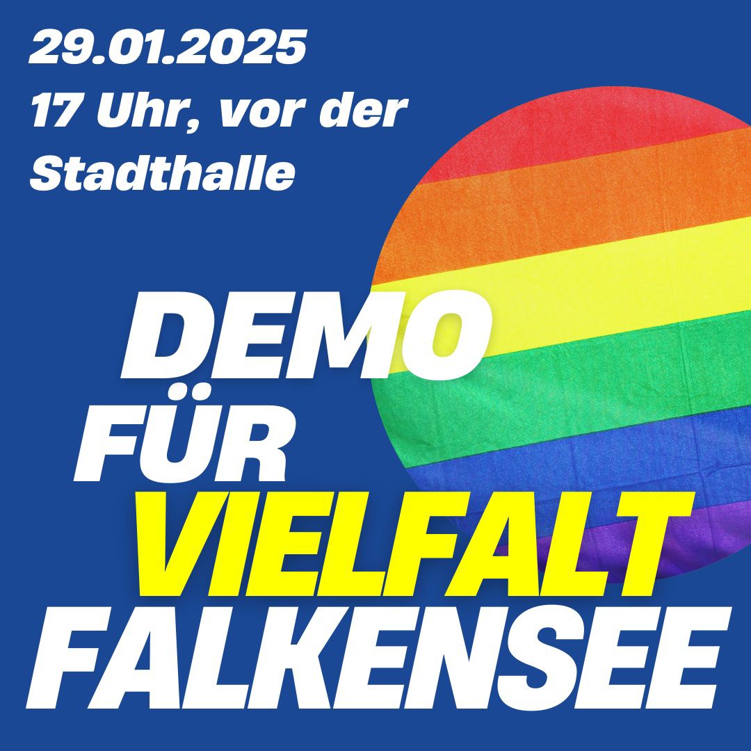 Bitte kommt und unterstützt den Protest gegen den Antrag der AfD, die die Regenbogenfahne in Falkensee verbieten lassen wollen.
#Falkensee #NoAfD #Menschenrechte #LGBTQIA