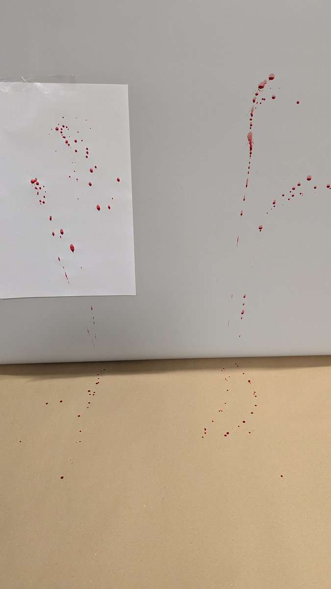 Dr. Chris Rogers (@_doctorchris) on Twitter photo A colleague recently retired so I've taken over the BPA parts of the course. Spent a good portion of the day in the lab experimenting with blood and working various scenarios. Thanks to <a href="/_Dawn_M/">Dawn Morgan</a> for the help! Still have about 450 ml of blood to use so more experimenting soon. A colleague recently retired so I've taken over the BPA parts of the course. Spent a good portion of the day in the lab experimenting with blood and working various scenarios. Thanks to <a href="/_Dawn_M/">Dawn Morgan</a> for the help! Still have about 450 ml of blood to use so more experimenting soon.