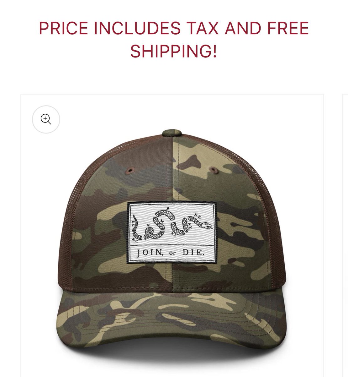Join or Die camo hats are live on our site! Free shipping too, cuz this is America. 😎
Check gunbeaver.com to see all the new swag!