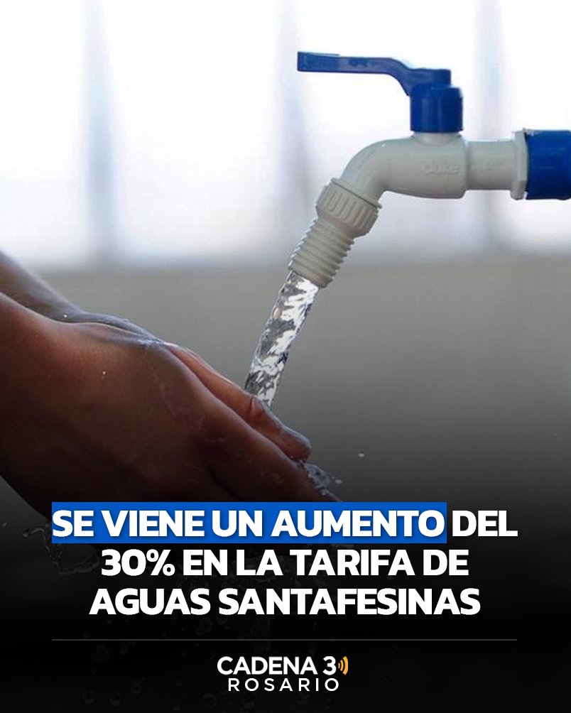 Cadena3_Rosario's tweet photo. 👉 Se realizó la audiencia pública convocada por el Ministerio de Obras Públicas para debatir el pedido de Aguas Santafesinas S.A. (Assa). El aumento tarifario del 30% en 2025, estará distribuido en tres incrementos del 10%. 
💻 https://t.co/eNGr6PoW2i https://t.co/pXn7ygFxD5