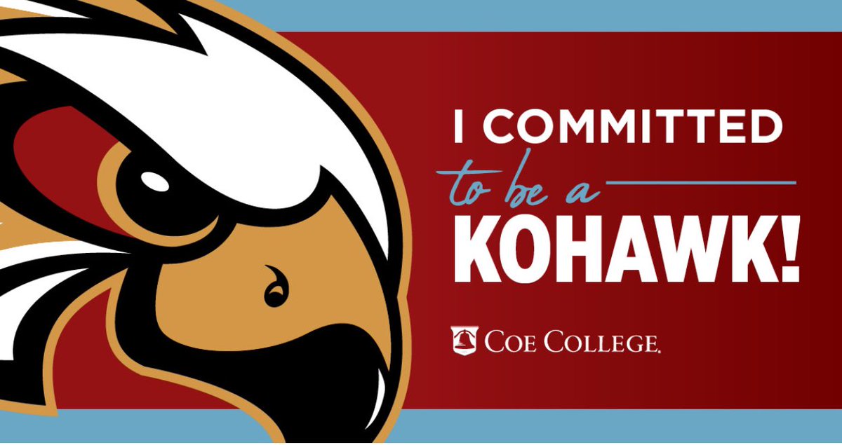 After a lot of prayer and discussion. Proverbs 16:9 holds true “A man's heart plans his way, but the Lord directs his steps.” I’m excited and thankful He has directed my steps to become a Kohawk! Thank you to my Family, Coaches and Teammates who have supported me on this journey.