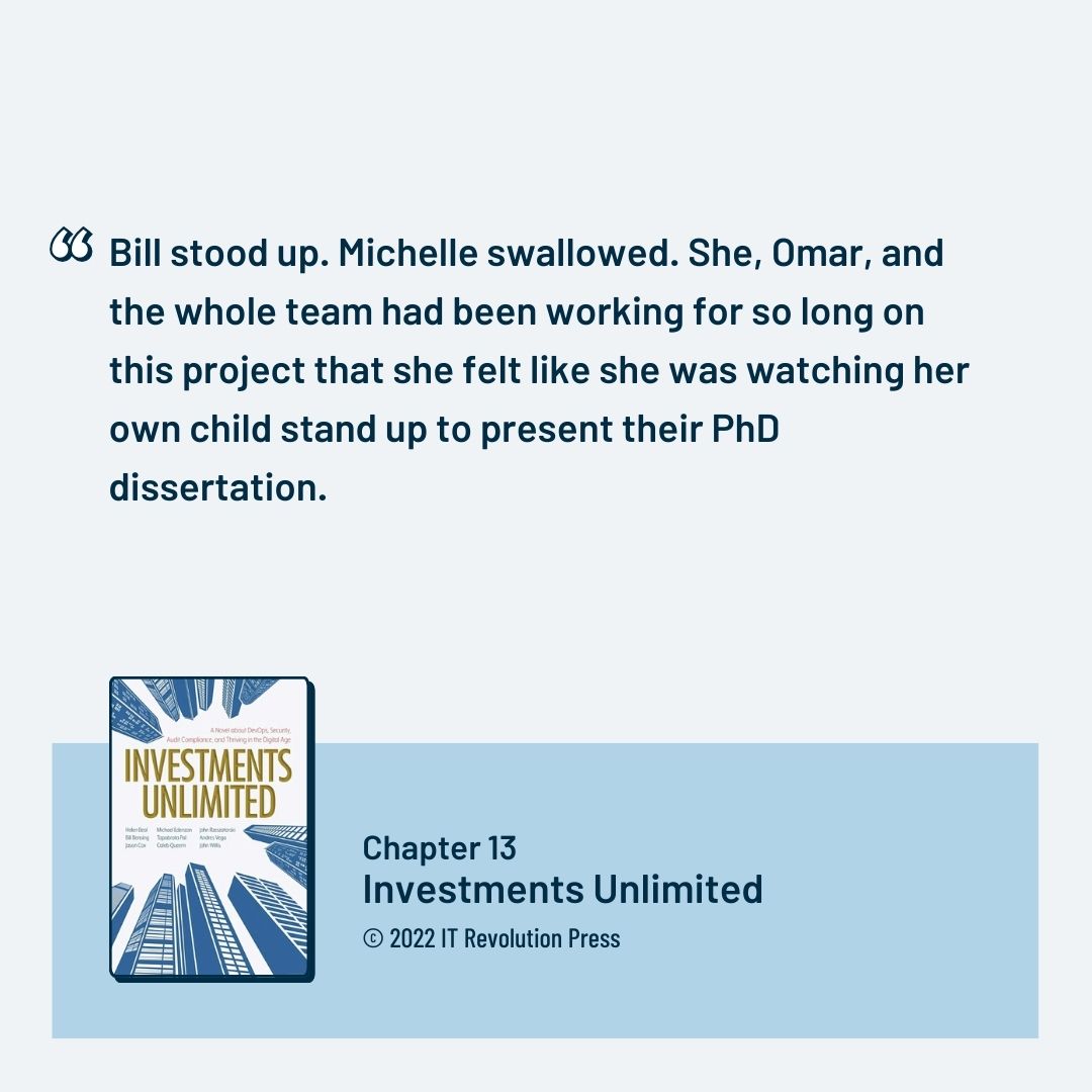 ⌛ Final countdown at Investments Unlimited!

Michelle's bold vision meets a boardroom showdown. Can she secure autonomy, or will the old guard resist?

📚 Read the finale. ➡️ bit.ly/3CoAUqX

<a href="/ITRevBooks/">IT Revolution</a>