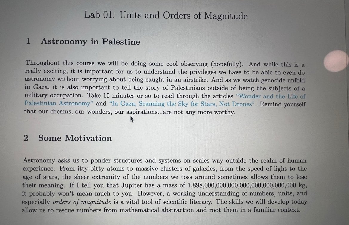 Layla 🪬 (@itslaylas) on Twitter photo today, <a href="/Columbia/">Columbia University</a> University issued a statement condemning an individual graduate student for linking articles about Palestine in a science course.
The articles were “Wonder and Life of Palestinian astrology” and “In Gaza, scanning the sky for stars not drones”. today, <a href="/Columbia/">Columbia University</a> University issued a statement condemning an individual graduate student for linking articles about Palestine in a science course.
The articles were “Wonder and Life of Palestinian astrology” and “In Gaza, scanning the sky for stars not drones”.