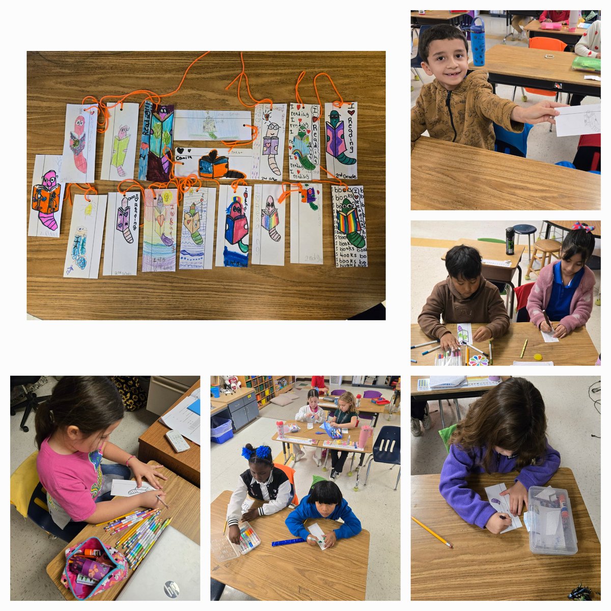 Literacy week fun! We created our own bookmarks today. <a href="/SPEHAWKSNAPLES/">SPEHAWKS</a>