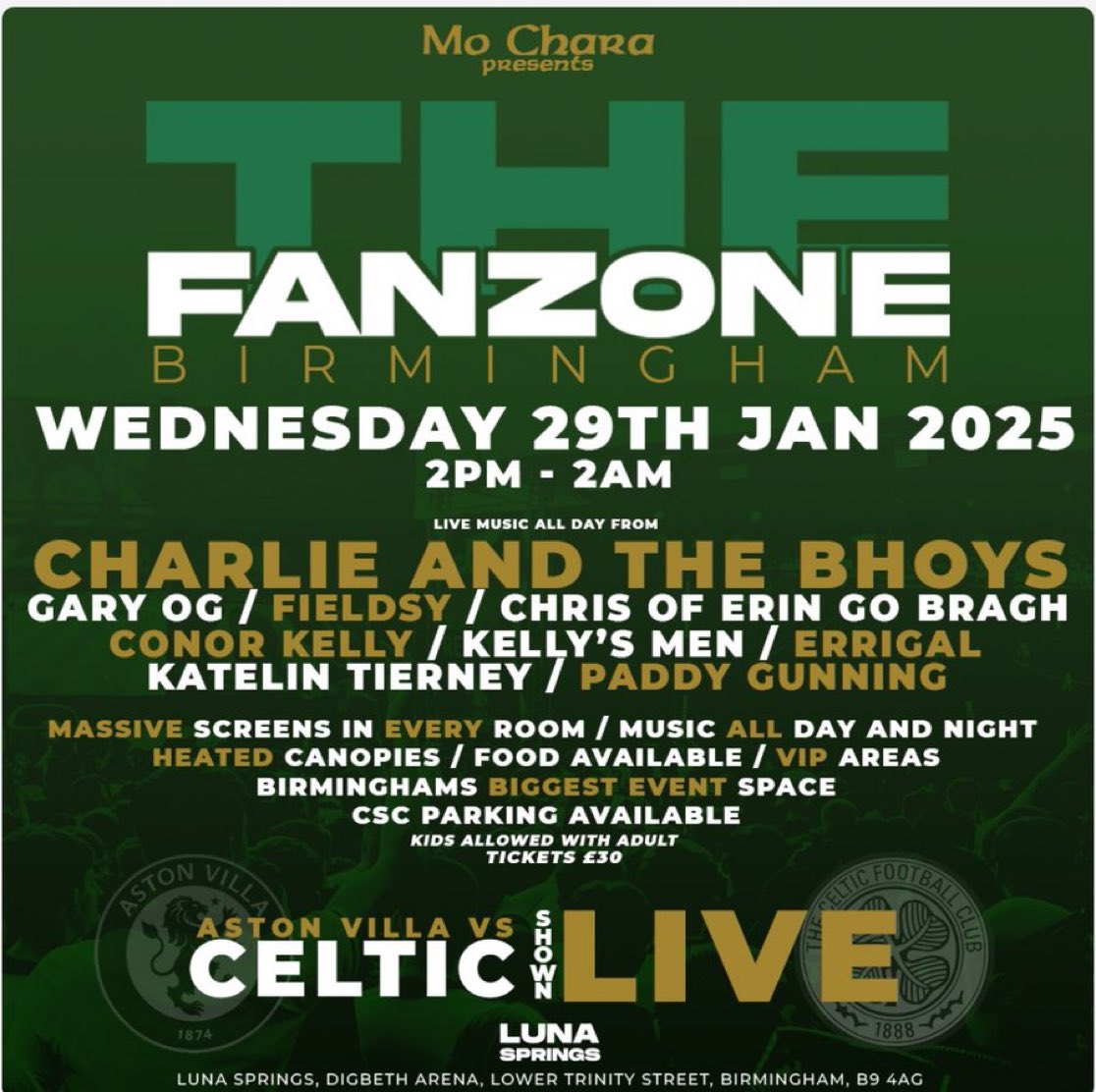 3 spare for Mo Chara tomorrow <a href="/SparesCeltic/">Celtic Spares</a> 

Face value