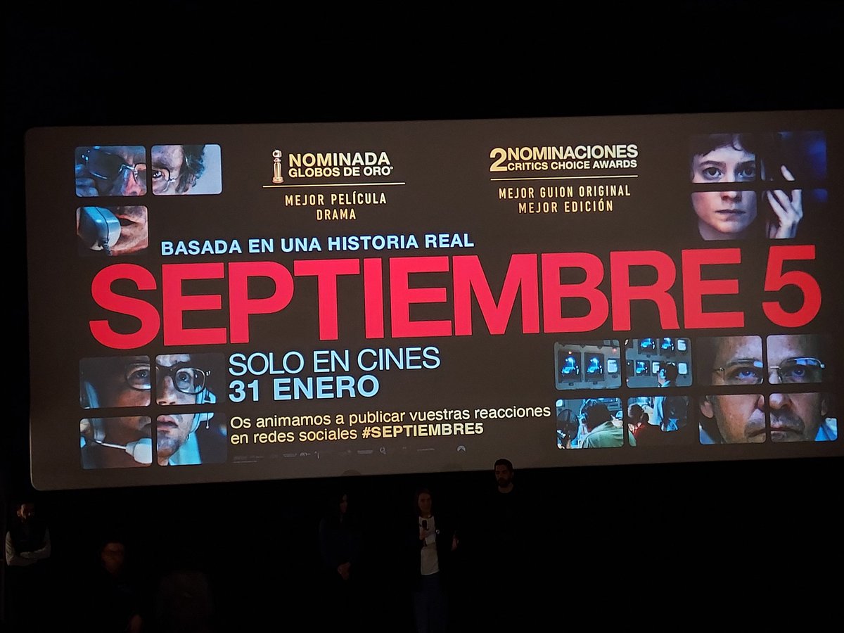 Periodismo
Gracias a <a href="/conversacionesc/">Conversaciones con</a>  y <a href="/paramount_spain/">Paramount Pictures Spain</a> por el preestreno de SEPTIEMBRE 5.
Oficio, ética...y recordamos a Albert Camus: "Lo importante no es ser el primero, lo importante es ser el mejor".
