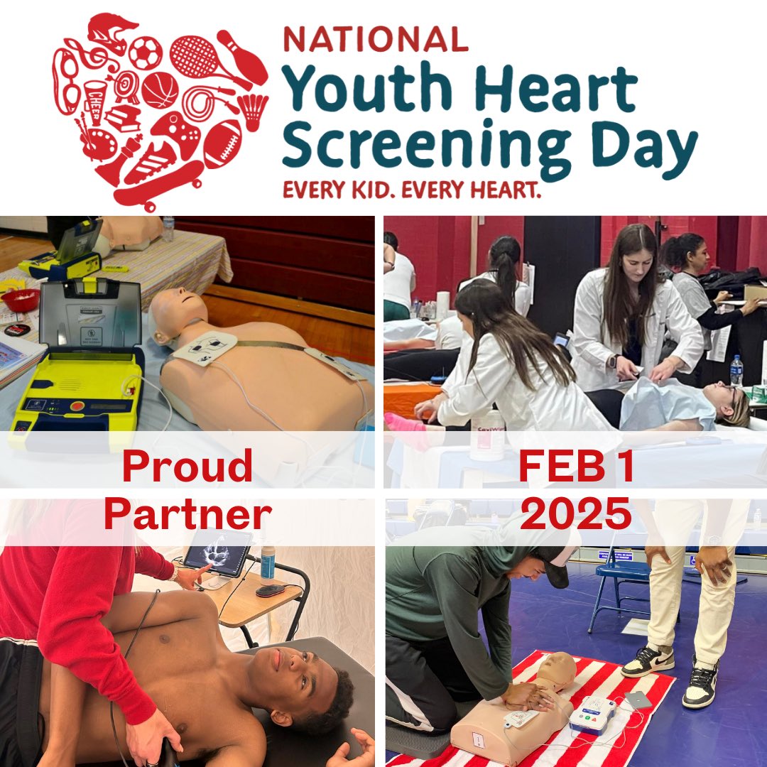 🫀 February 1st is National Youth Heart Screening Day! 🫀

We’re proud to partner in this life-saving event and will be hosting a free heart screening at Valencia High School.

📅 When: Saturday, February 1st  
📍 Where: Valencia High School  
🔗 Sign up now on our website!