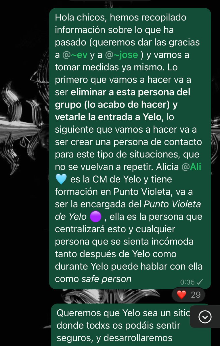 yel0club's tweet photo. @lquuraa Hola Laura, nada más sucedió esto actuamos de la manera que puedes ver en las capturas. Te bloqueamos xq nos dolió que con todo el trabajo que hicimos hablases así del equipo de Yelo.

PD: Borramos el hilo xq queremos preparar algo más organizado (mail anónimo para + seguridad) https://t.co/4MfRlUC8L4