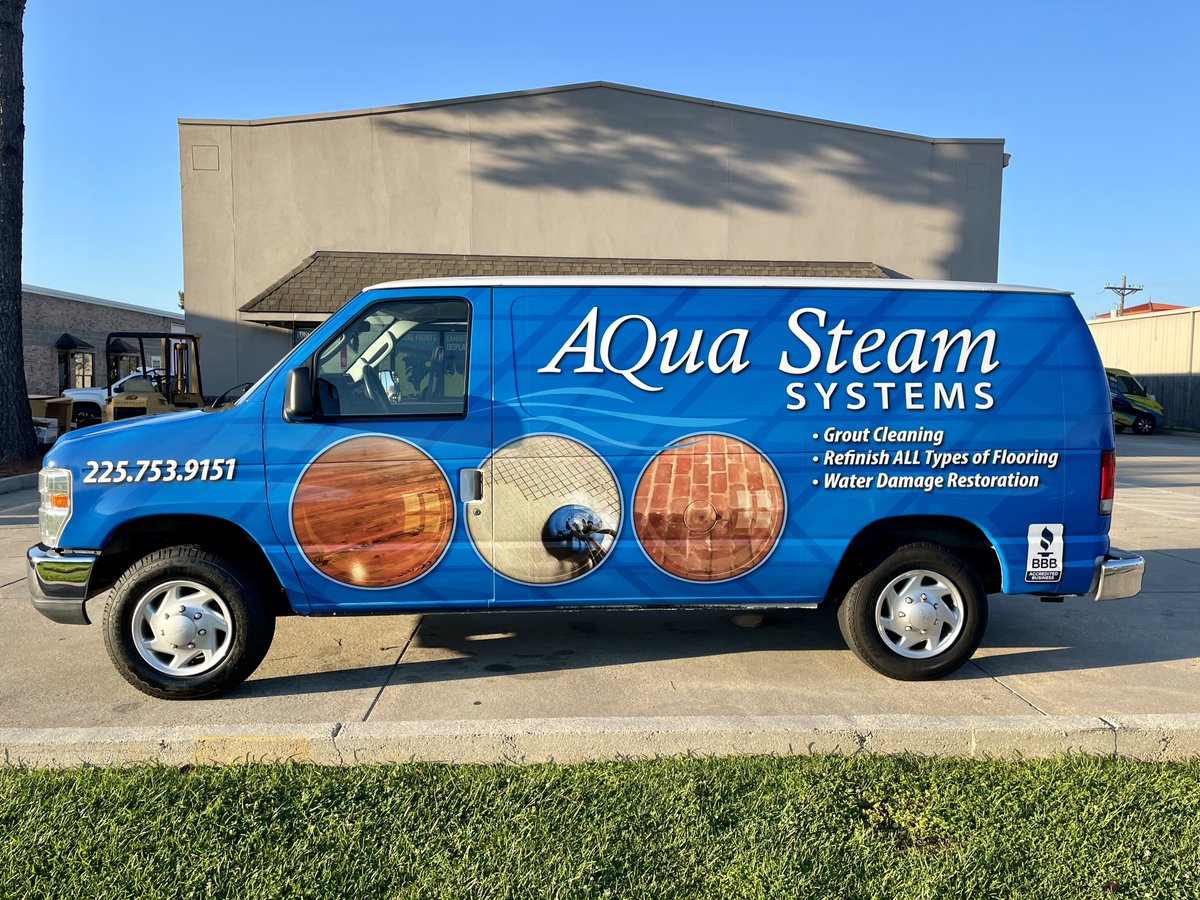 Wrapture's tweet photo. Another fully wrapped Econoline van on the road for our longtime customer @AquaSteamSystems https://t.co/sGYLEna3nQ