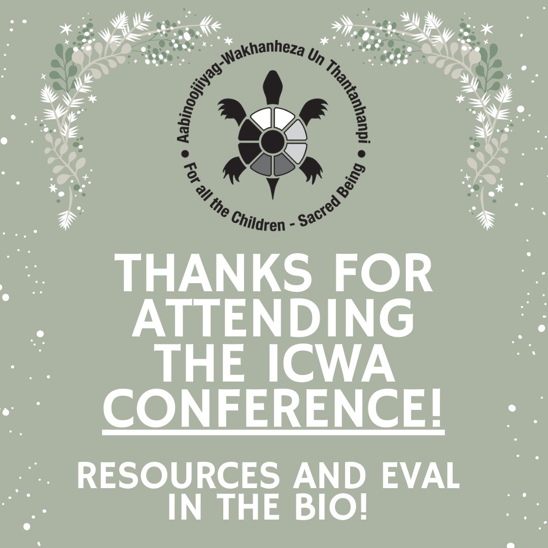Thank you to everyone who attended the 2025 #ICWA #Conference! If you are looking for any presenter resources or want to give feedback to improve the conference experience, find the link in the bio or go to z.umn.edu/icwaconference…