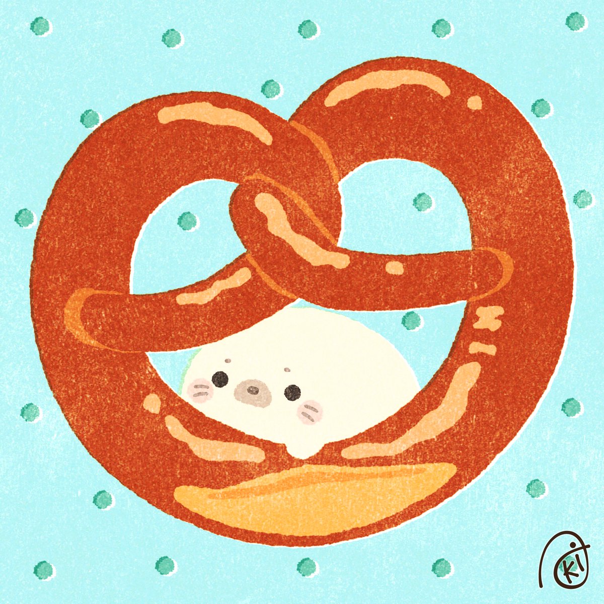 ブレッツェル
#drawing #illust #illustration #動物イラスト #アザラシ