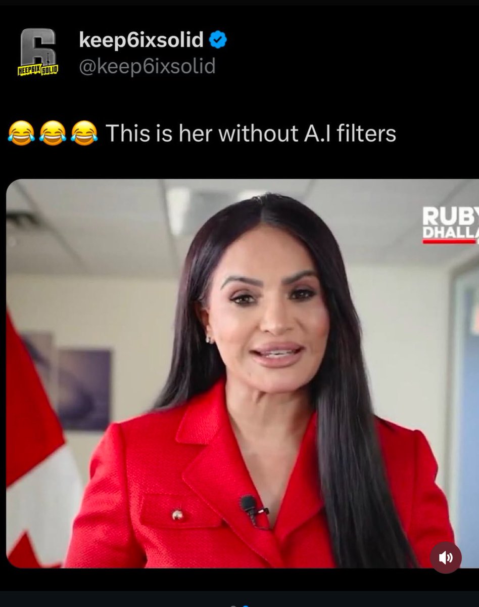 rkenDlll's tweet photo. She wrong for this😭😭 the Kamala of Canada bro https://t.co/PY7YexbG2l