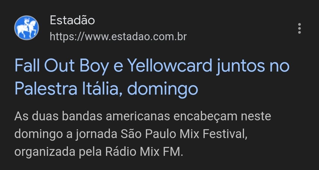 Quase 20 anos depois a história se repete com o Fall Out Boy e o Yellowcard juntos no mesmo lugar