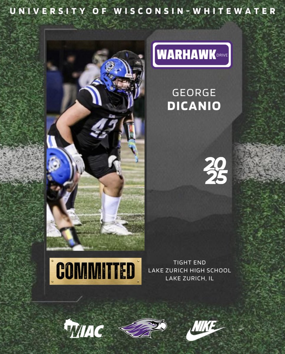 George DiCanio (@georgedicanio2) on Twitter photo COMMITTED I am excited to pursue my football career at the University of Wisconsin - Whitewater this fall! Thank you <a href="/UWWhitewater/">UW-Whitewater</a> <a href="/WarhawkFootball/">Warhawk Football</a> <a href="/CoachBSmithback/">Blake Smithback</a> for giving me this awesome opportunity. <a href="/LZHSFootball/">LZHS Football</a> COMMITTED I am excited to pursue my football career at the University of Wisconsin - Whitewater this fall! Thank you <a href="/UWWhitewater/">UW-Whitewater</a> <a href="/WarhawkFootball/">Warhawk Football</a> <a href="/CoachBSmithback/">Blake Smithback</a> for giving me this awesome opportunity. <a href="/LZHSFootball/">LZHS Football</a>