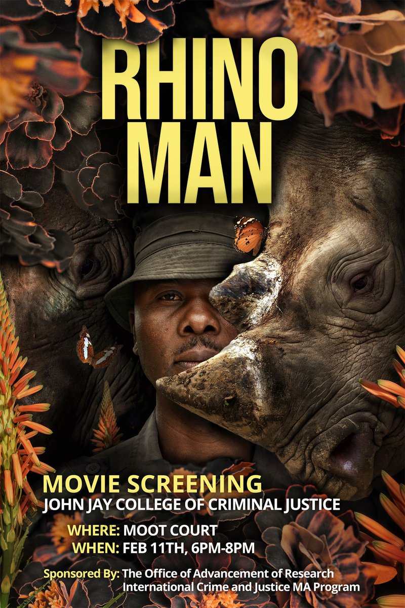 Mark your calendars!  The ICJ MA Program is putting together a red carpet  community event at John Jay on February 11th at 5:30pm-8:30pm for the screening of the RHINO MAN movie! 📽️ 

Use this link to RSVP now: ops.deloitteconference.com/rhinomanmovies…