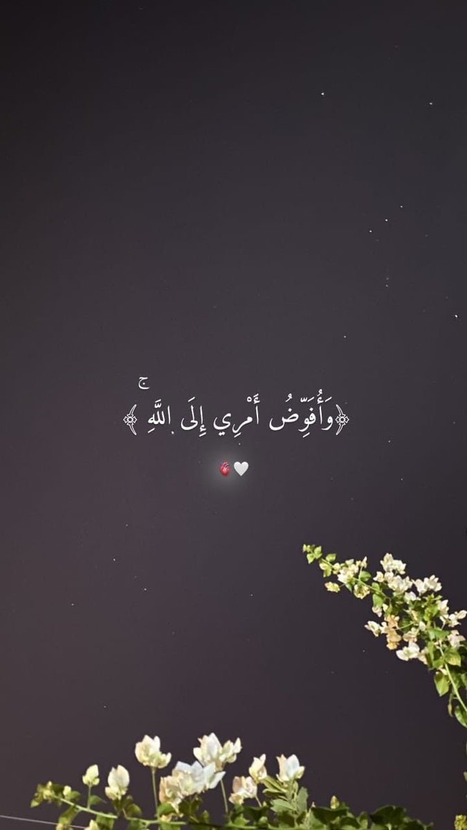 وَأُفَوِّضُ أَمْرِي إِلَى اللَّهِ🤍..