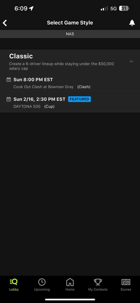 NASCAR DFS how we’ve missed you 😊