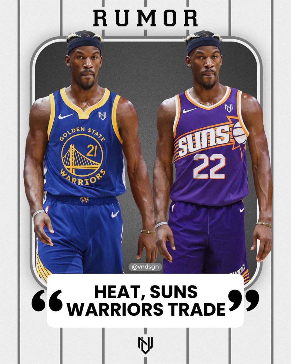 The #MiamiHeat are engaged with the #GoldenStateWarriors and #PhoenixSuns on a potential #JimmyButler trade, per Shams Charania. #rumor #vndsgn

Where will Jimmy go?