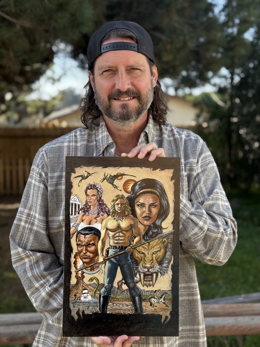 danparsonsart's tweet photo. Oil Painting for the cover of the new SAVAGE PLANET Graphic Novel I just finished up! https://t.co/mjCimIdf0A