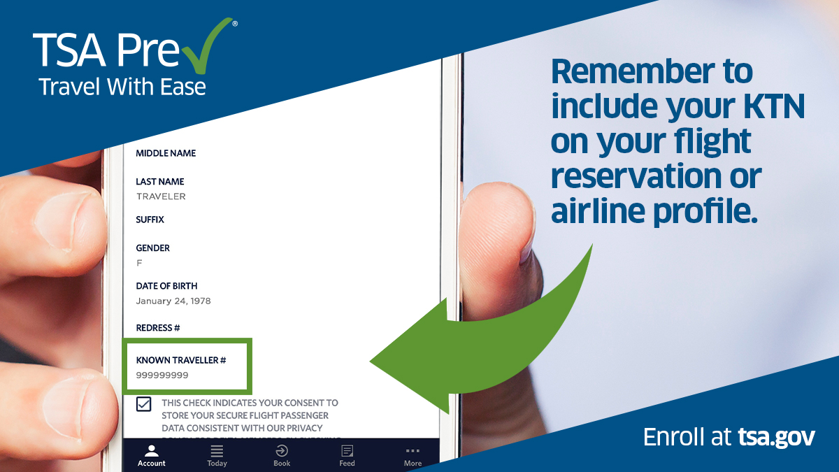 Oh no, forgot your Known Traveler Number (KTN) on your flight