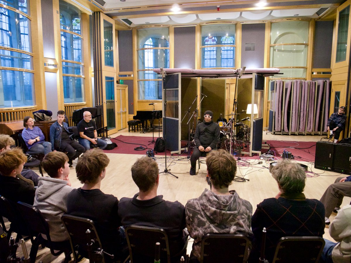 Community Albums (@communityalbums) on Twitter photo Our Beats Working cohort went to <a href="/AIRstudios/">AIR</a> to record drums on their track. The legend Andy Gangadeen (<a href="/chaseandstatus/">Chase & Status</a>, <a href="/Labrinth/">Labrinth</a>, <a href="/spicegirls/">Spice Girls</a>) obliged with a masterclass in playing and insight into what it takes to be a pro musician.
#amplifyLDN <a href="/londonmusicfund/">London Music Fund</a> <a href="/youtubemusic/">YouTube Music</a> Our Beats Working cohort went to <a href="/AIRstudios/">AIR</a> to record drums on their track. The legend Andy Gangadeen (<a href="/chaseandstatus/">Chase & Status</a>, <a href="/Labrinth/">Labrinth</a>, <a href="/spicegirls/">Spice Girls</a>) obliged with a masterclass in playing and insight into what it takes to be a pro musician.
#amplifyLDN <a href="/londonmusicfund/">London Music Fund</a> <a href="/youtubemusic/">YouTube Music</a>