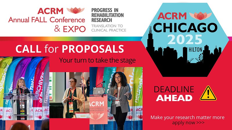 #ACRM2025 Call for Proposals Wave 1 Closes 30 Jan
Big benefits to submitting your proposal now
Looking for symposium, instructional course, scientific paper or poster
LaunchPad applications open too
Go to
conference.acrm.org/call-for-propo…
#rehabilitation #neurorehabilitation #physiatry