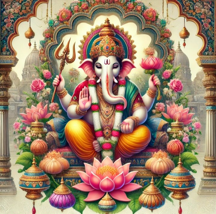 गणेश जी की महिमा है अपरंपार,
विघ्नहर्ता बनकर करते हैं उद्धार।
प्रथम पूज्य हैं ये देवता महान,
भक्तों के जीवन में भरते नव प्राण।
🙏🌹🌹श्री गणेशाय नमः 🌹🌹 🙏 
🏵️🏵️🏵️ 🌄सुप्रभात 🌄 🏵️🏵️🏵️