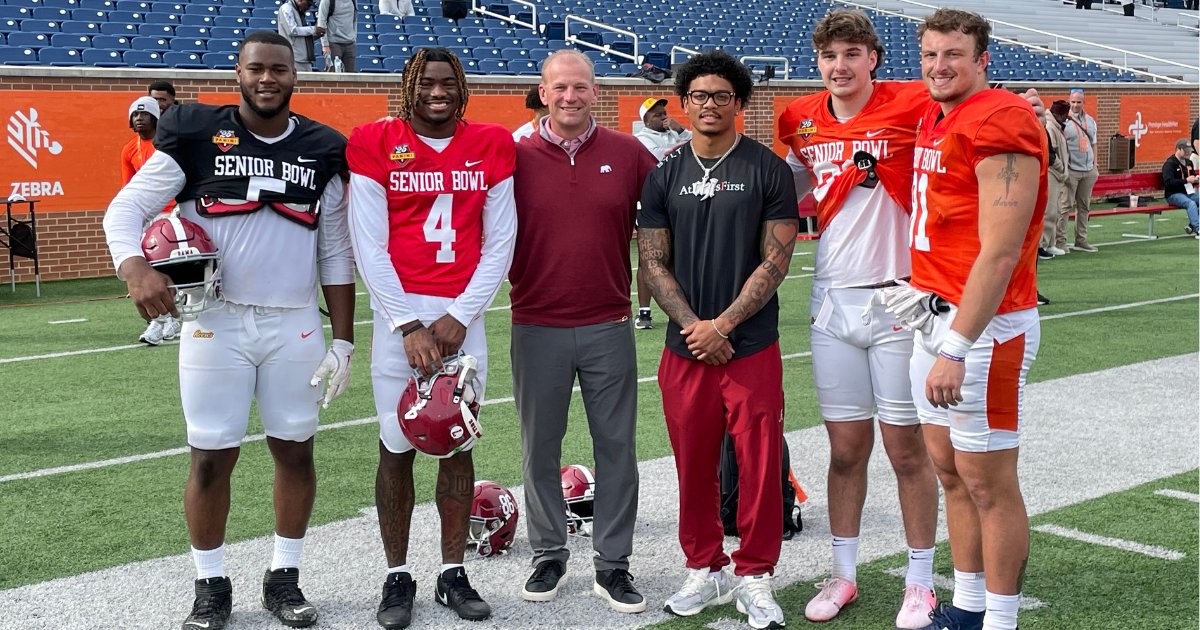 Here's everything Alabama coach Kalen DeBoer said while attending Senior Bowl practice on Tuesday.

🔗: on3.com/teams/alabama-…